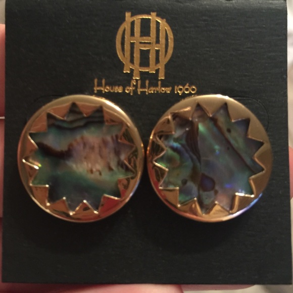 SOLD House of Harlow large sunburst earrings - Picture 2 of 4