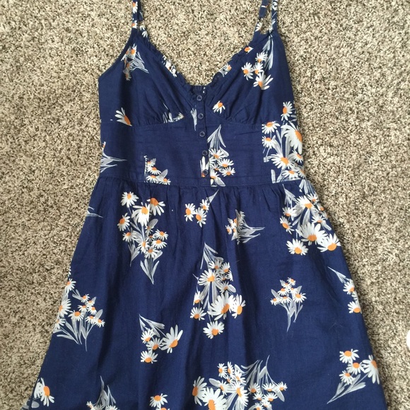 Blue Daisy Fit and Flare Dress