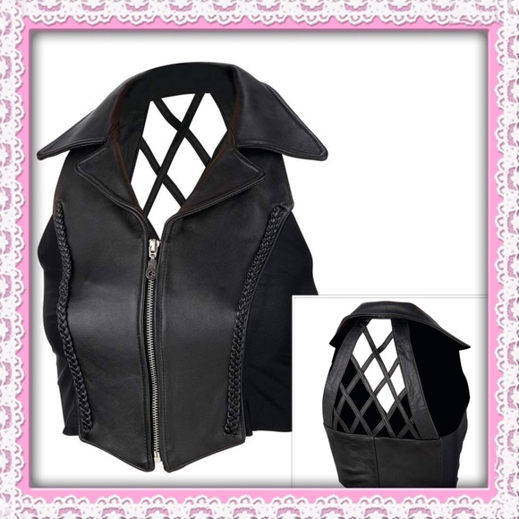 Ladies' Genuine Leather Vest - Picture 5 of 8