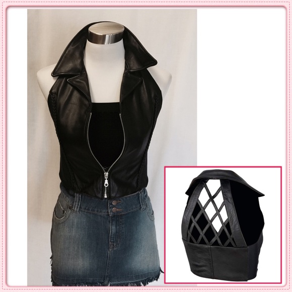 Ladies' Genuine Leather Vest - Picture 3 of 8