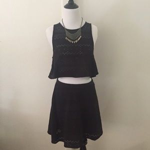 FREE PEOPLE | eyelet top and skirt set