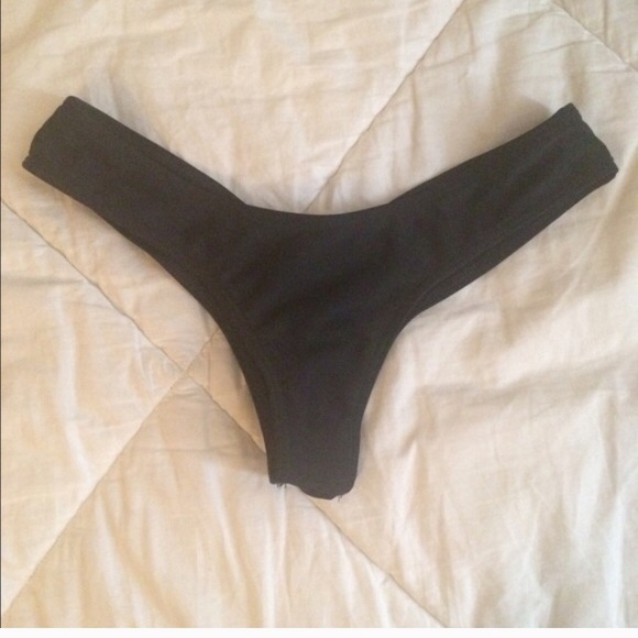 Black cheeky bikini bottom