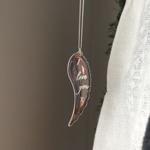 I Love You Wing Layering Necklace