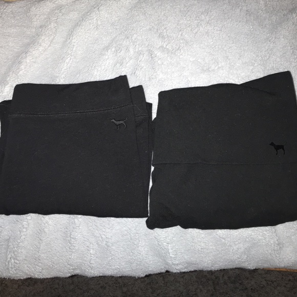 3 pairs of black crop leggings 1 fold over, 2 Reg. - Picture 1 of 3