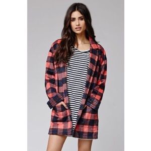 Mink Pink Plaid Coat