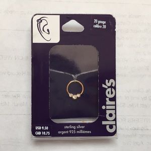 20 gauge sterling silver cartilage hoop