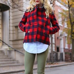 Gorgeous J. Crew Buffalo Peacoat 100% wool