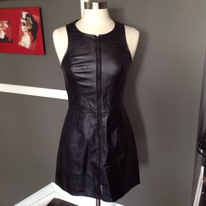 Faux Leather Dress