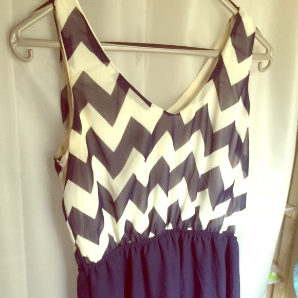 Chevron Hi Low Dress