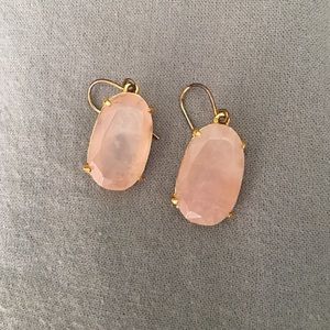 Light pink stone drop earrings.