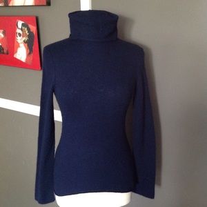 Aqua Cashmere Turtleneck Sweater