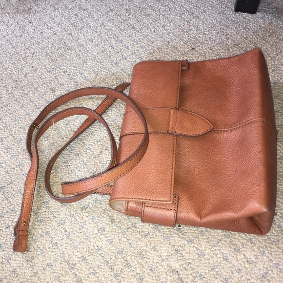 J. Crew Handbags - j crew sling crossbody lthr brown-strap needs fix