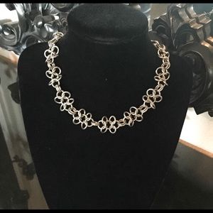 Flower Pattern Chain Maille Choker