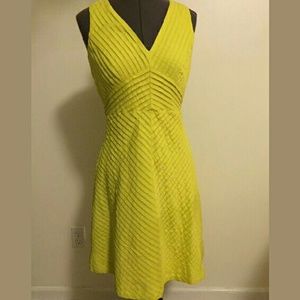 Jcrew Chevron pleated dress sz.10 green