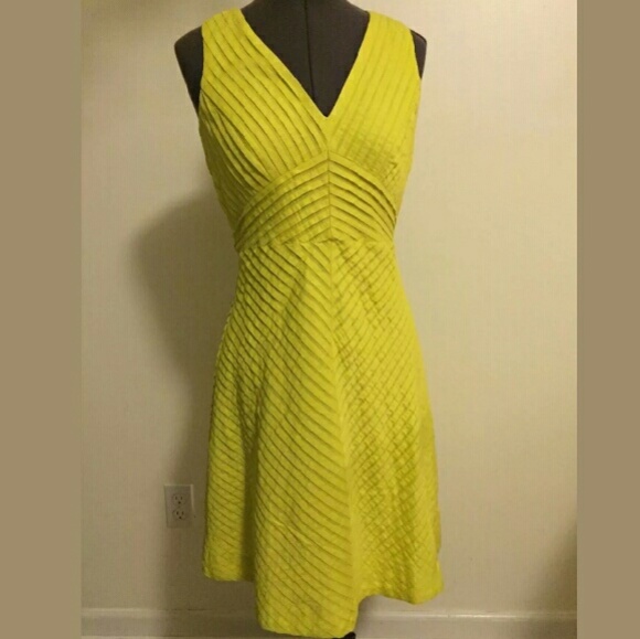 Jcrew Chevron pleated dress green