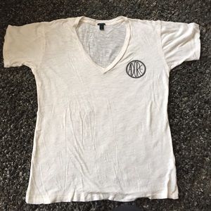 Cream v-neck J Crew Tissue Tee sz s