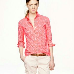 Jcrew Boy shirt in tropical floral sz.2 pink