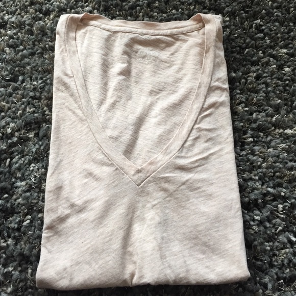 Beige v-neck J crew Tissue tee