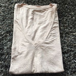 Beige v-neck J crew Tissue tee