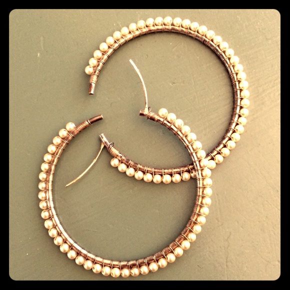 Chan Luu pearl hoop earrings