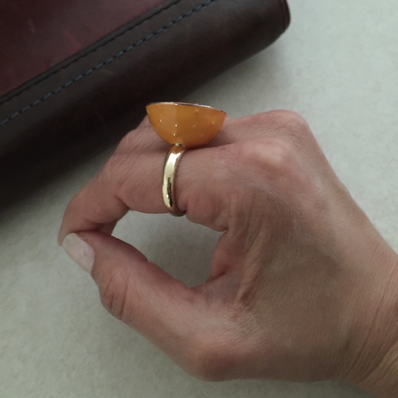Gold plated orange ring - Picture 2 of 2