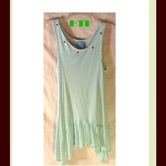 Light green knit top