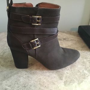 Mid calf brown boots