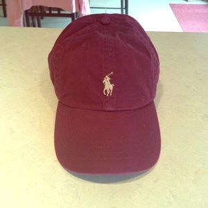 NEW Ralph Lauren "Polo" hat burgundy red color.