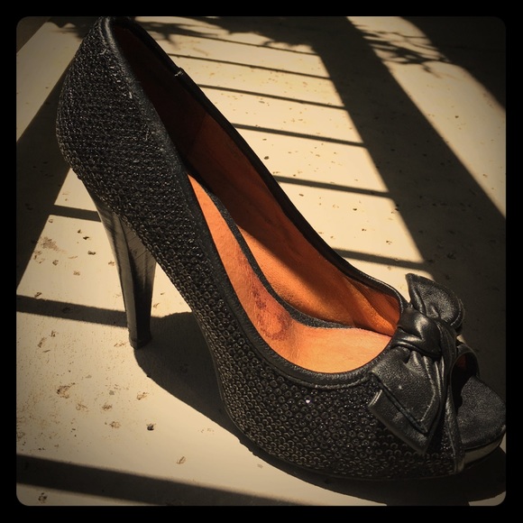 ☀️last day sale☀️ Sequin black heels