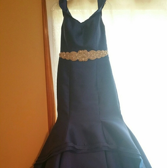 **Sold on ebay** Blue prom jovani mermaid dress - Picture 2 of 4