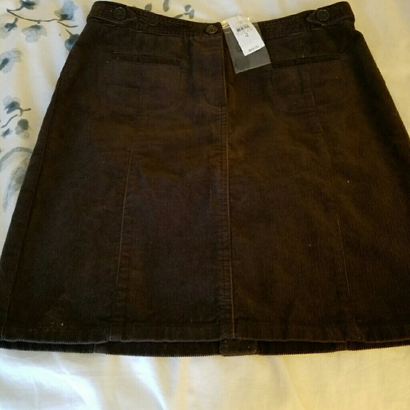 Brown corduroy skirt