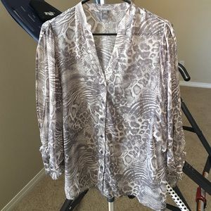 Sheer Animal print blouse