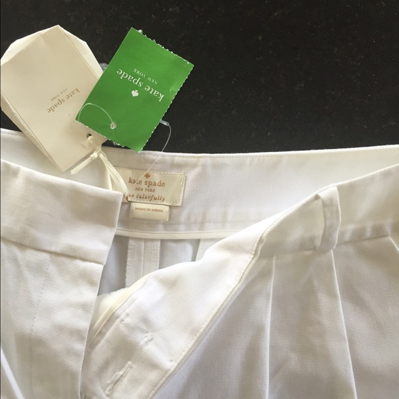 Kate Spade white cuffed shorts - Picture 2 of 3
