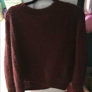 Cute knitted sweater burgundy