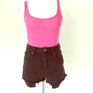 Talula High Waisted Black Denim Cutoffs