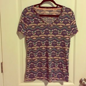 Native print tee shirt