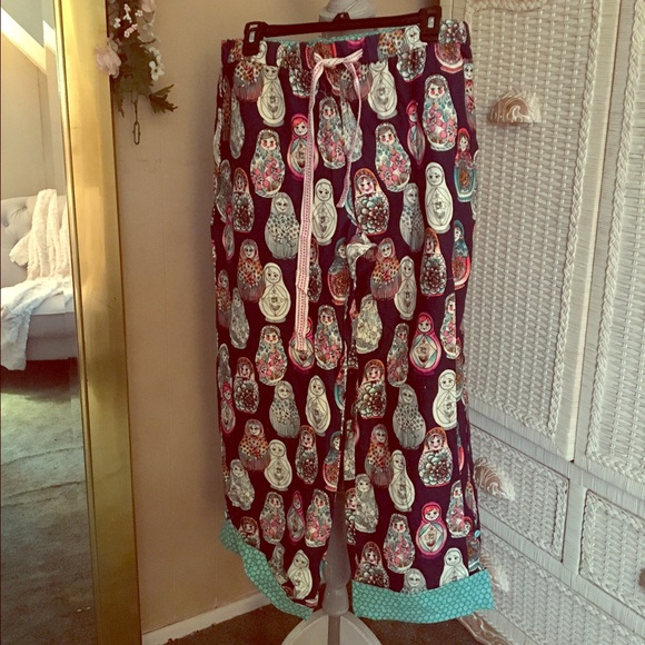 Anthropologie Matryoshka print Pajama pants MEDIUM