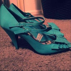 Real Peep Toe Retro Heels
