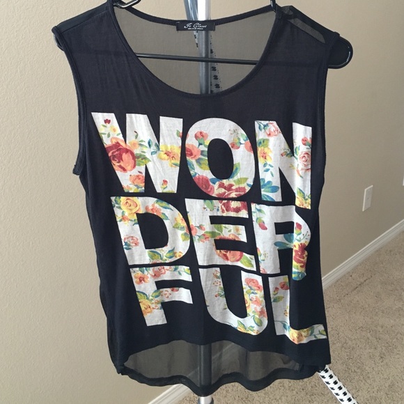 High/low tank with sheer back