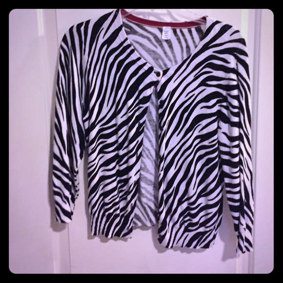 Zebra 3/4 sleeve cardigan