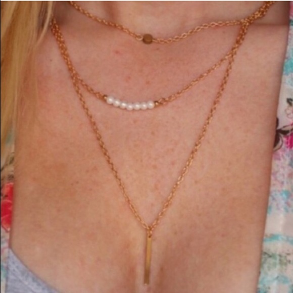 Layered faux pearl necklace - Picture 4 of 4