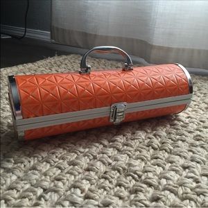 Orange Hardshell Wine Purse