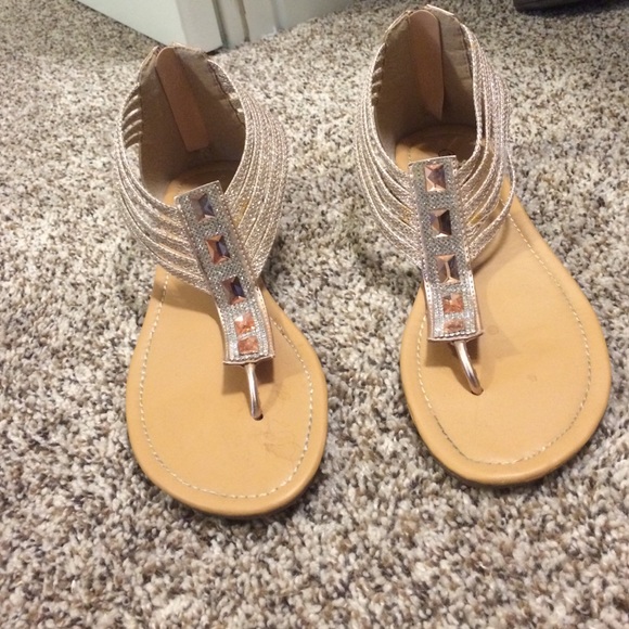 rose gold sandals