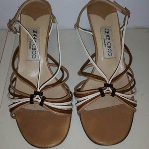 Jimmy choo strappy sandals 37.5 7M