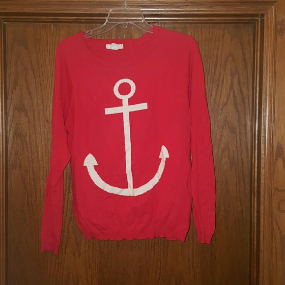 Forever 21 red anchor sweater