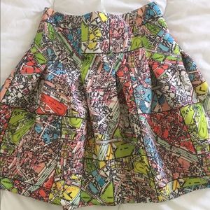 Anthropologie Maeve Skirt Paris Map