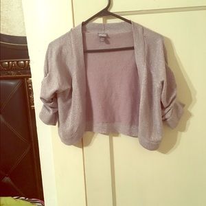 Vanity sparkly silver cardigan