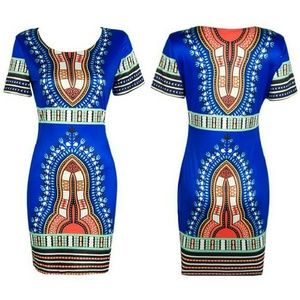 Women Traditional African Print Dashiki Bodycon Se