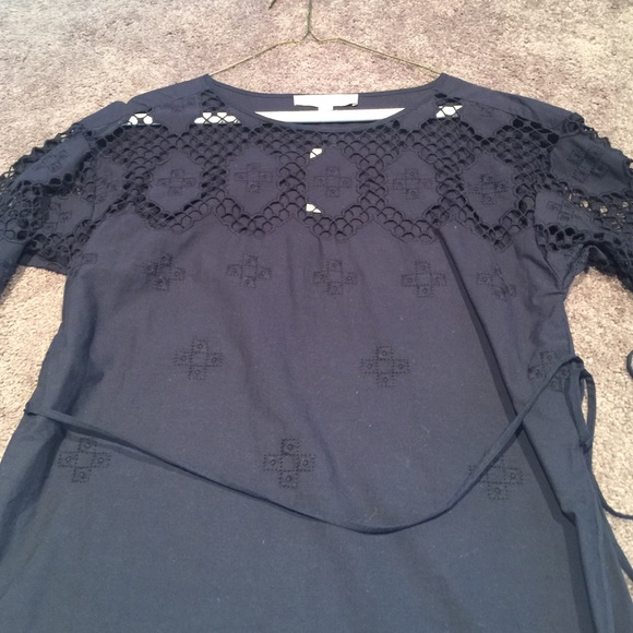 LOFT NWT navy blue eyelet dress. - Picture 3 of 3