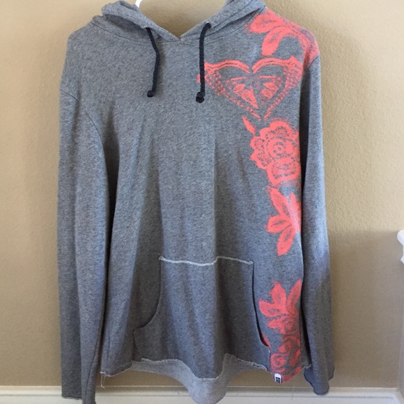 Cute soft cozy grey Roxy hoodie.